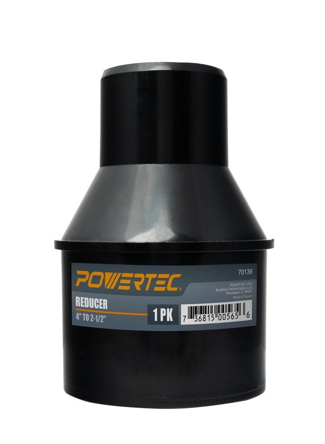 باورتيك POWERTEC 70136 مخفض مخروطي من 4 إلى 2-1/2 بوصة، وصلات تجميع الغبار لتوصيل خرطوم تجميع الغبار بالخرطوم - Image 1