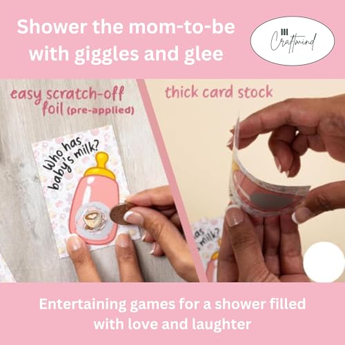 Craftmind Pink Bottle Baby Shower Scratch Off Game | 24 Cards - 2 Winner | Baby Shower Games | Pink Bottle Game - Image 5