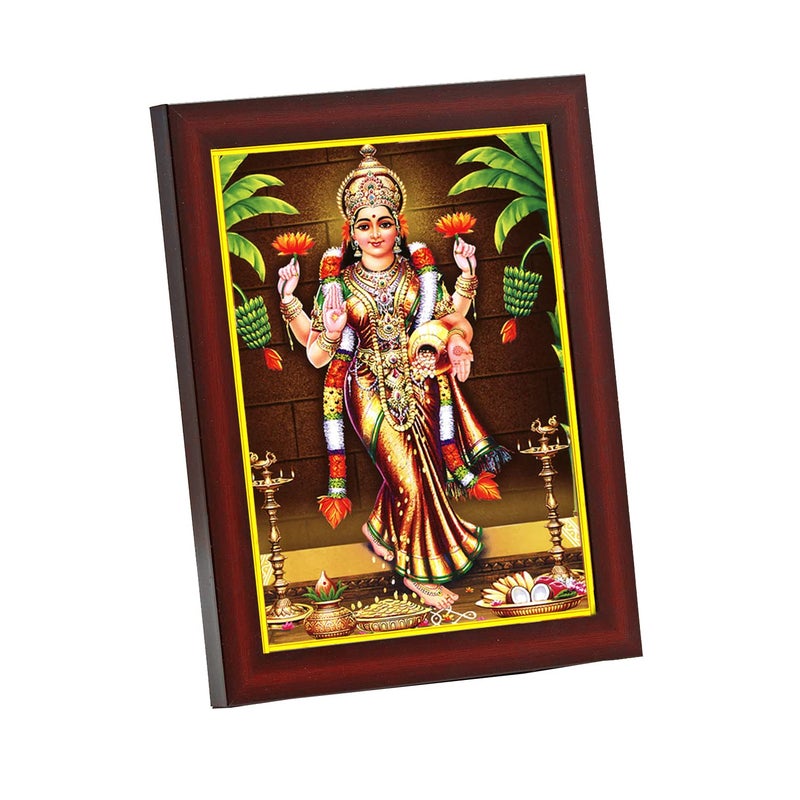 ZIG-ZAG zig zag Lord Gruha Lakshmi Small Photo Frame For Wall Table Size Small  6x8 inches Acrylic Glass