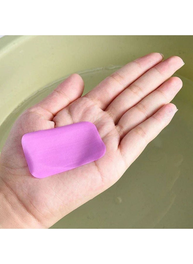 Portable Paper Soap Sheets with Mini Storage Box - Disposable Scented Hand Wash Flakes - Ideal for Travel, School, Camping & Outdoor Activities - Image 3