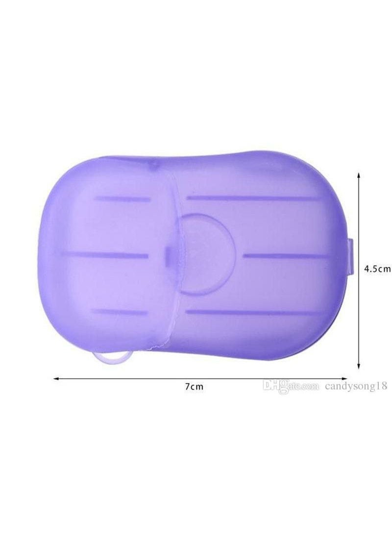 Portable Paper Soap Sheets with Mini Storage Box - Disposable Scented Hand Wash Flakes - Ideal for Travel, School, Camping & Outdoor Activities - Image 2