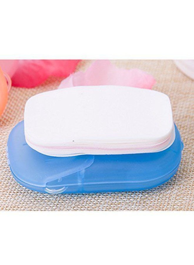 Portable Paper Soap Sheets with Mini Storage Box - Disposable Scented Hand Wash Flakes - Ideal for Travel, School, Camping & Outdoor Activities - Image 4