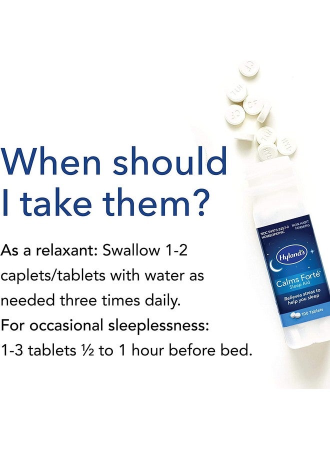 Hyland's Calms Forte Tablets, Natural Relief of Nervous Tension and Occasional Sleeplessness, 100 Count - Image 5
