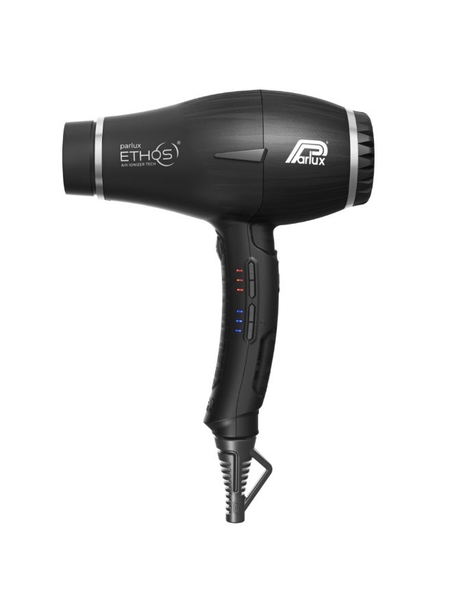 Parlux ETHOS Hair Dryer Air Ionizer Tech [European Plug 220V] Black 1unit - Image 1