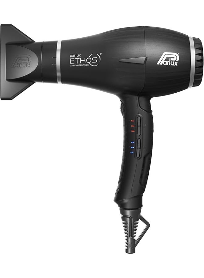 Parlux ETHOS Hair Dryer Air Ionizer Tech [European Plug 220V] Black 1unit - Image 4