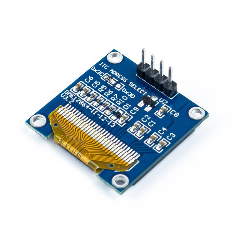 Hosyond 5 Pcs 0.96 Inch OLED I2C IIC Display Module 12864 128x64 Pixel SSD1306 Mini Self-Luminous OLED Screen Board Compatible with Arduino Raspberry Pi (White) - Image 4