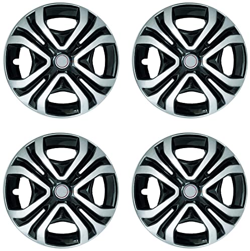 CARIZO® - Hotwheelz 14 Inch Wheel Cover | Wheel Cap | Silver & Black | Design - TRAXX | Pack of 4 | Compatible with Maruti Suzuki Swift Dzire - Image 2