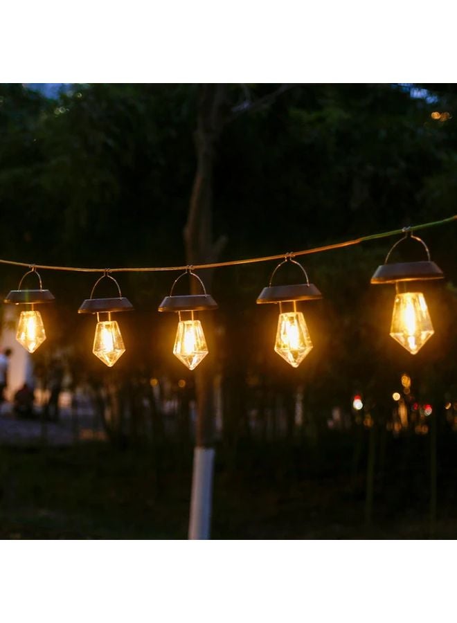 1pc Solar Lantern 600mAh Warm Light Bulb Rechargeable Outdoor Hanging Decor - Image 3