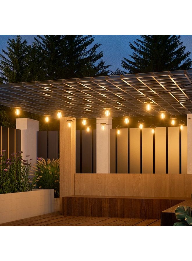 1pc Solar Lantern 600mAh Warm Light Bulb Rechargeable Outdoor Hanging Decor - Image 4