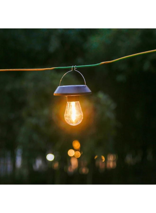1pc Solar Lantern 600mAh Warm Light Bulb Rechargeable Outdoor Hanging Decor - Image 5