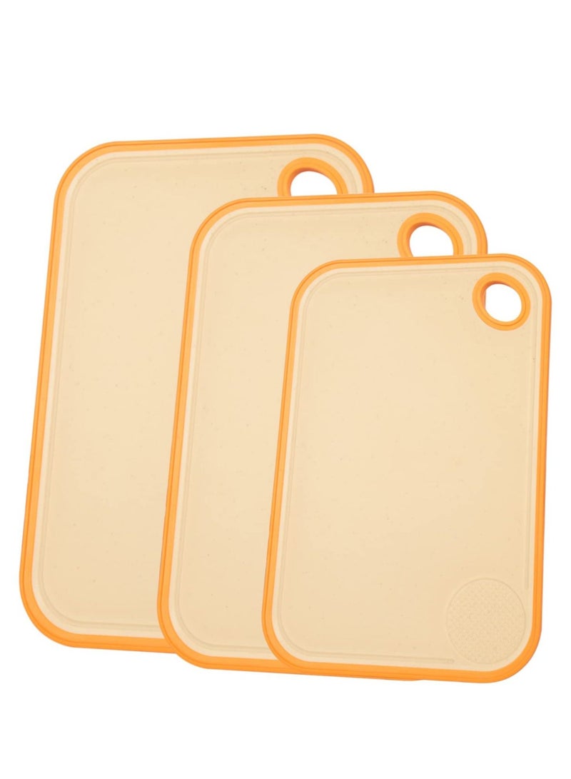 Arabest ألواح تقطيع للمطبخ من قش القمح مادة PP ألواح تقطيع خالية من BPA 3 قطع - Image 1