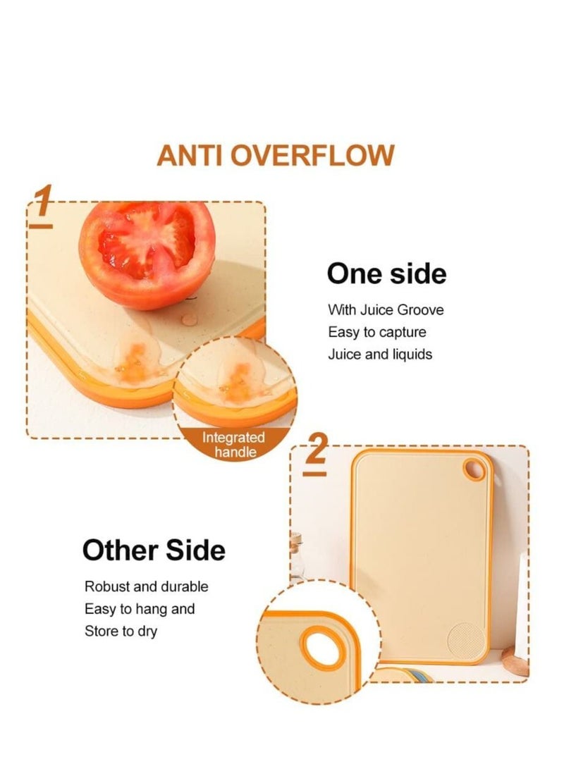 Arabest ألواح تقطيع للمطبخ من قش القمح مادة PP ألواح تقطيع خالية من BPA 3 قطع - Image 4