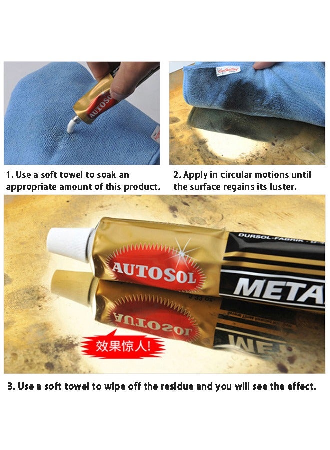 Autosol Metal Polish Paste, Metal Rust Remover, All-Purpose Metal Cleaner, for Home, Bicycle, Boat and Car Cleaning, Alloy Wheel Cleaner 75ML - Image 5