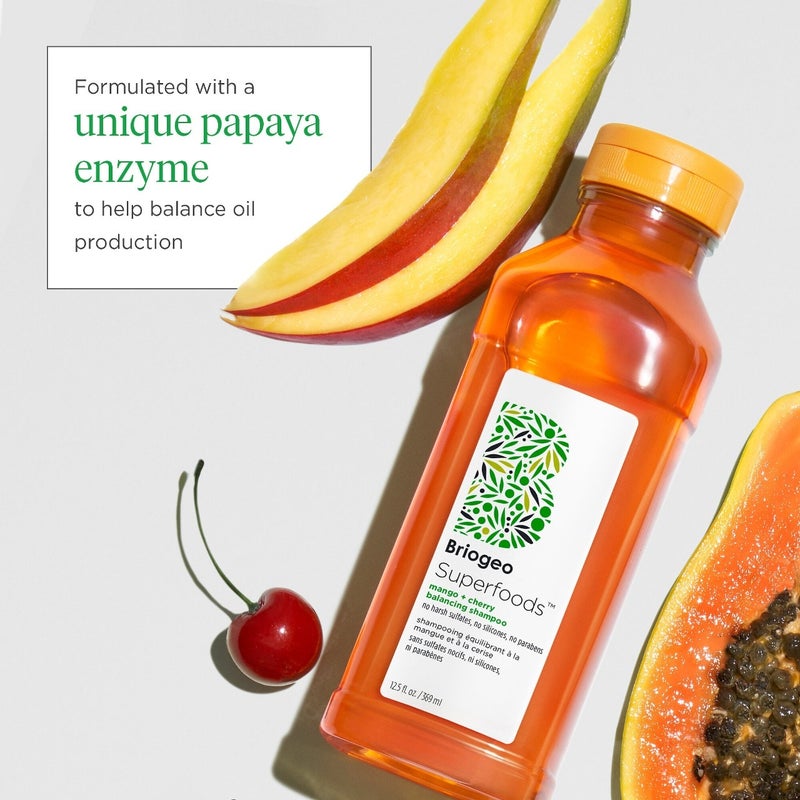 Briogeo Superfoods Mango + Cherry Oil Control & Balancing Shampoo - Image 2