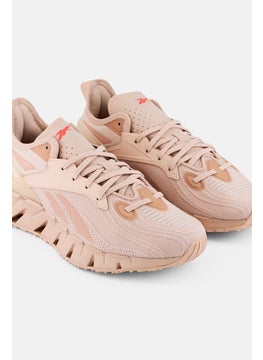 Reebok Women Zig Kinetica 3 Lace Up Running Shoes, Peach  - Image 4
