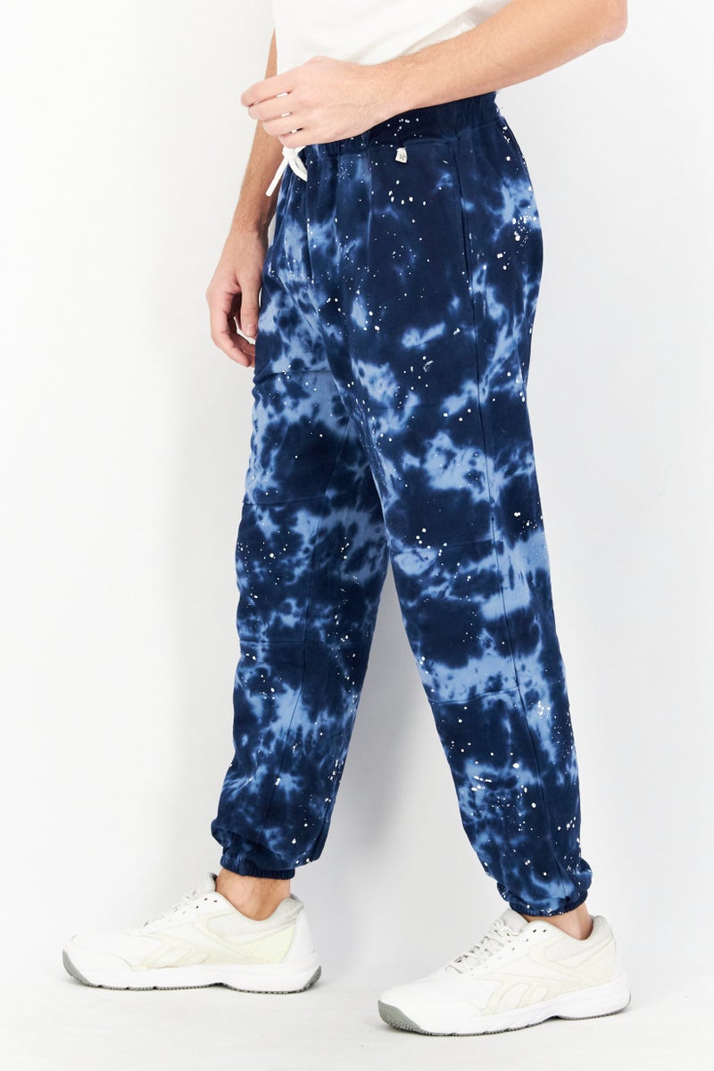 Sovereign Code Men Regular Fit Tie Dye Drawstring Jogger Pant, Navy - Image 4