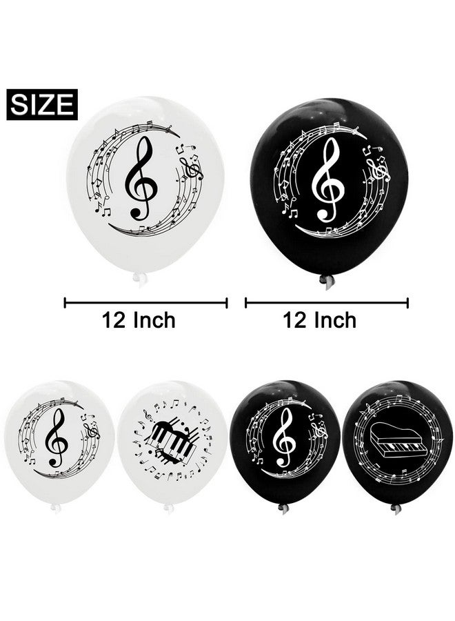 CupaPlay 60Pcs Piano Notes Latex Balloons Party Decorationspiano Notes Theme Party Supplies Music/Musician/Birthday Baby Shower Wedding Party Favors - Image 4