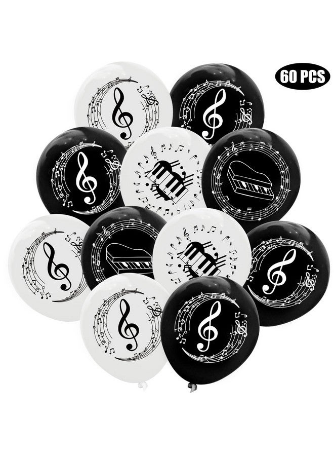 CupaPlay 60Pcs Piano Notes Latex Balloons Party Decorationspiano Notes Theme Party Supplies Music/Musician/Birthday Baby Shower Wedding Party Favors - Image 3