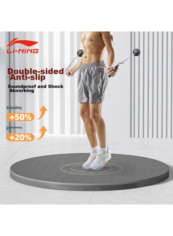 Li-Ning Li-ning Jump Rope Shock-absorbing Mat, Thickened Tpe, Soundproof, Yoga, Indoor Exercise, Round, Non-slip, Quiet, Fitness Floor Mat  - Image 1