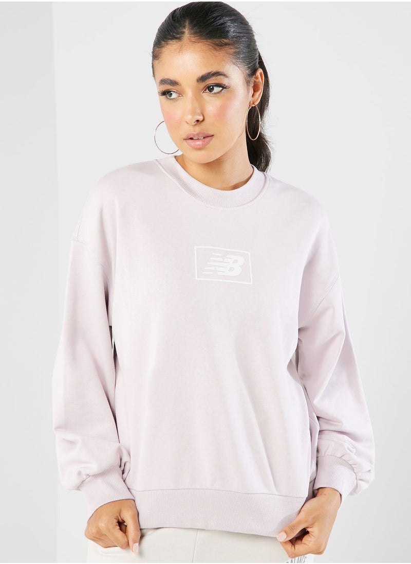 New Balance - Essentials Graphic Terry Sweatshirt - Image 1