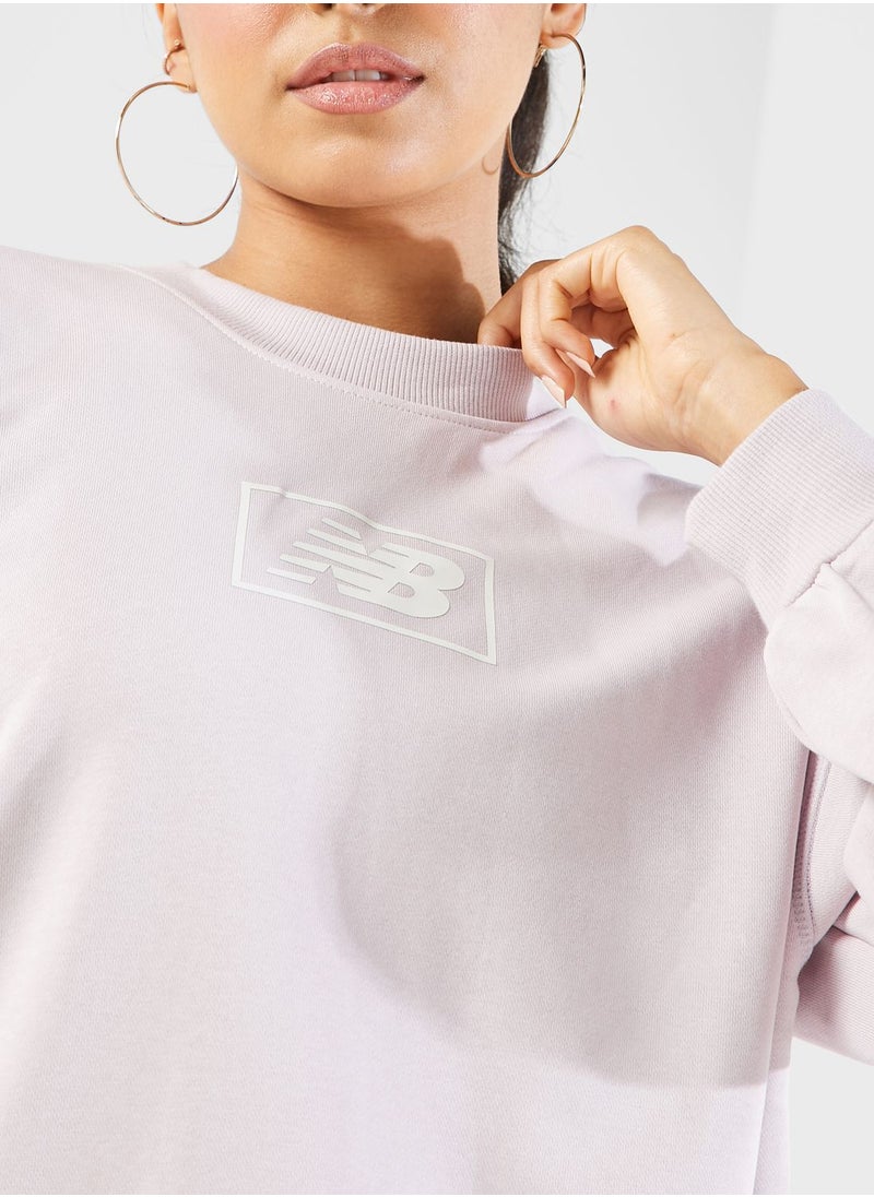 New Balance - Essentials Graphic Terry Sweatshirt - Image 1