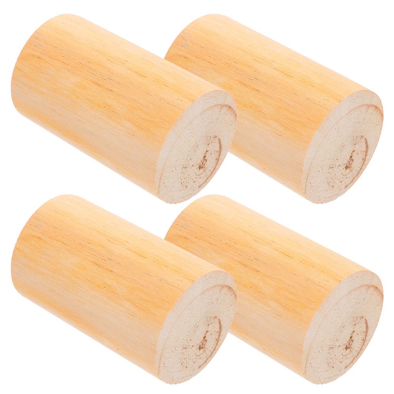 Sofa Lift Base Wooden Furniture Height Extender Bed Riser Khaki Cylinder Shape For Diy Space Home Use 3.2Cm Inner Diameter 4Pcs - Image 4
