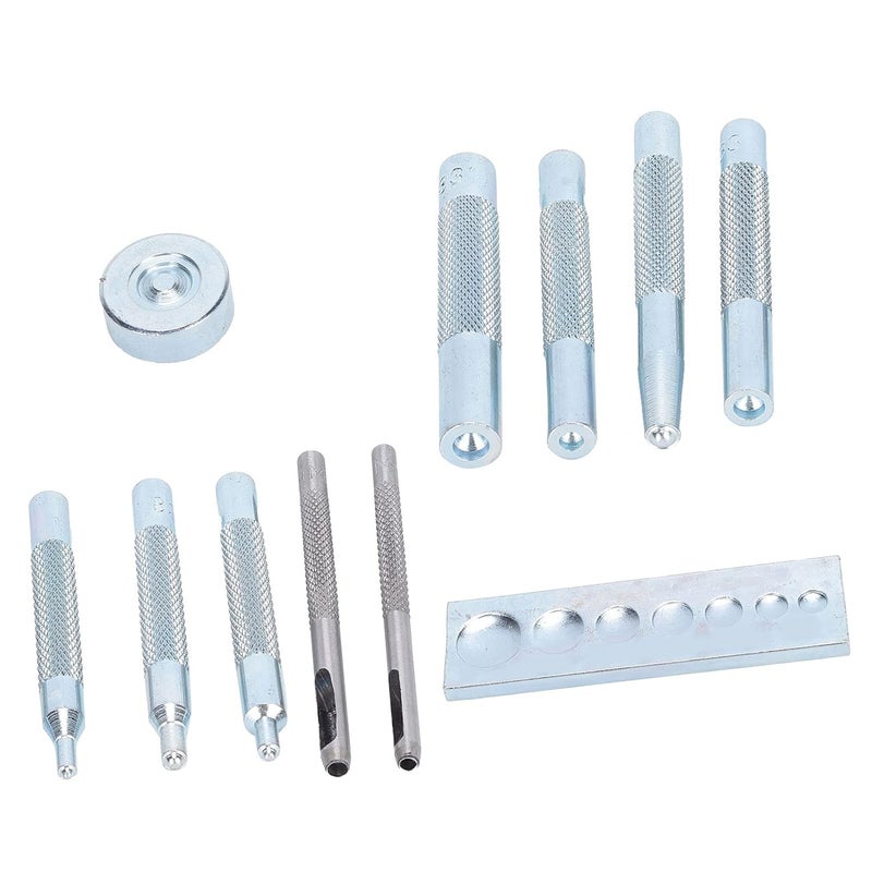 ZJchao Leather Rivet Kit, Rivet Punch Tool Eyelet Die Punch Tool Hole Set Eyelet Setter Snap Setter Base Leather Craft Kit Hardware - Image 2