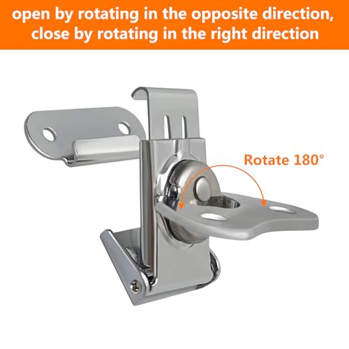 DEEKOUDT 2 Pcs 304 Stainless Steel Small Butterfly Twist Lock With Retainer for Wooden Cases, Swivel Latches Toggle Buckle Latch for Luggage, Instruments, Equipment Cases, Silver - Image 3
