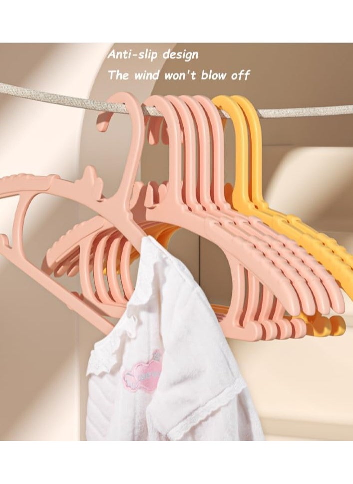Generic - Baby Clothes Hangers,Toddlers Kids Clothes Hangers Velvet Kids Toddlers Coat Hangers with Ultra Thin & Durable Plastic Non-Slip Design (Pink) - Image 1
