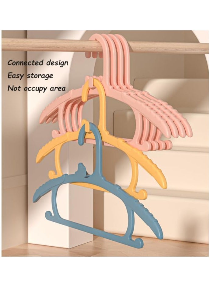 Generic - Baby Clothes Hangers,Toddlers Kids Clothes Hangers Velvet Kids Toddlers Coat Hangers with Ultra Thin & Durable Plastic Non-Slip Design (Pink) - Image 1