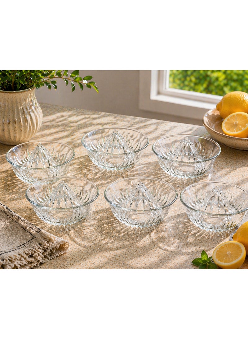 Home Pro 6-Piece Glass Citrus Juicer Bowl Set – Elegant Manual Lemon & Orange Juicers for Fresh Juice - Image 1