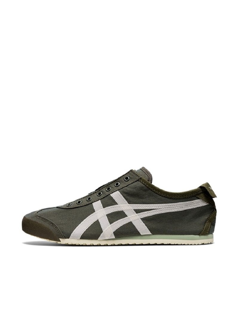 Onitsuka Tiger - Men and Women MEXICO 66 Slip-On Canvas Casual Athlesiure Shoes Deep Green - Image 1