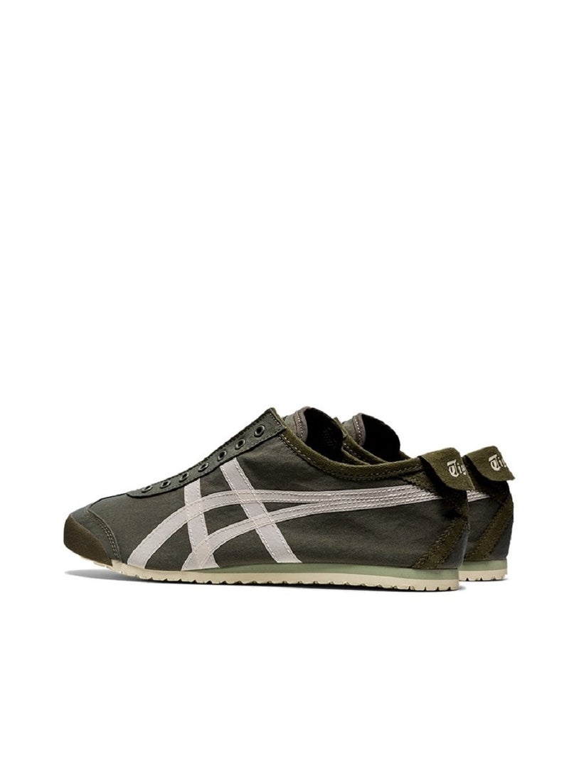 Onitsuka Tiger - Men and Women MEXICO 66 Slip-On Canvas Casual Athlesiure Shoes Deep Green - Image 1
