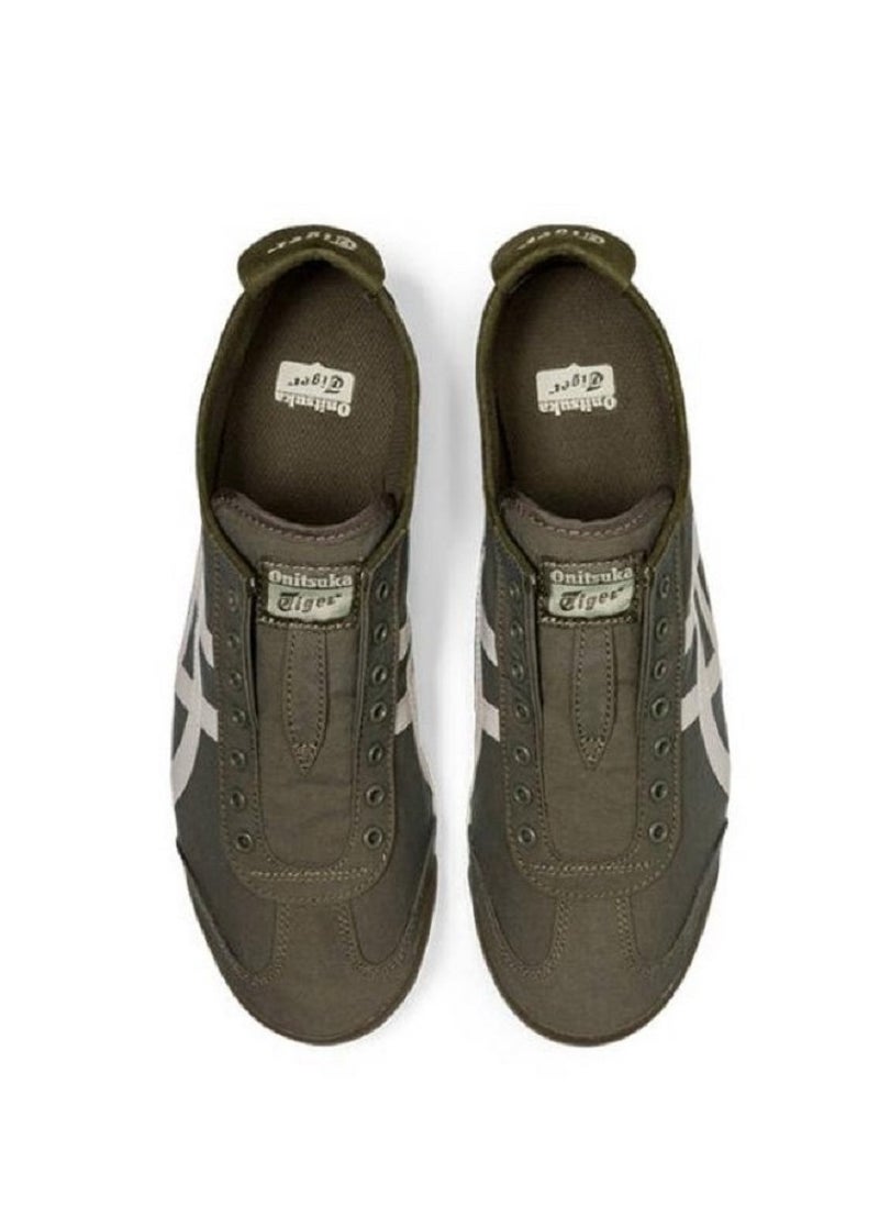 Onitsuka Tiger - Men and Women MEXICO 66 Slip-On Canvas Casual Athlesiure Shoes Deep Green - Image 1