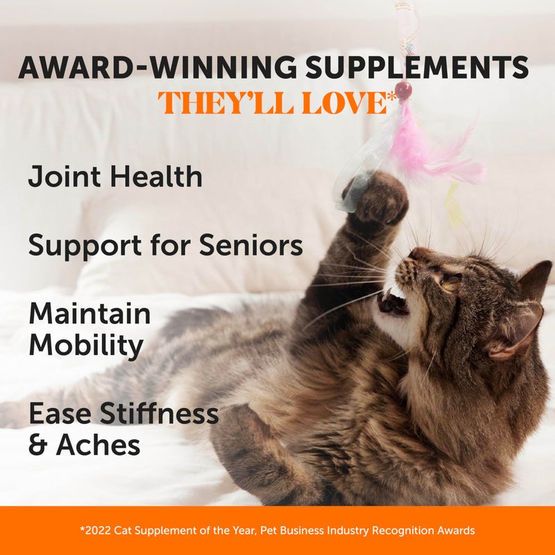 Pet Honesty Cat Hip + Joint Health Chews â€“ Crunchy & Creamy Cat Joint Support Supplement - Glucosamine, Chondroitin & Omega-3s â€“ Supports Mobility, Flexibility & Comfort for Indoor & Outdoor Cats (Chicken 30-Day) - Image 2