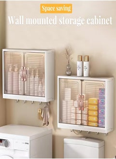 LOKIPA Bathroom Storage Cabinet,Wall Mounted Bathroom Cabinet Storage Shelf,Double Door Medicine Cabinet, Space Saving Bathroom Wall Cabinet,for Cosmetic, Medicine  - Image 4