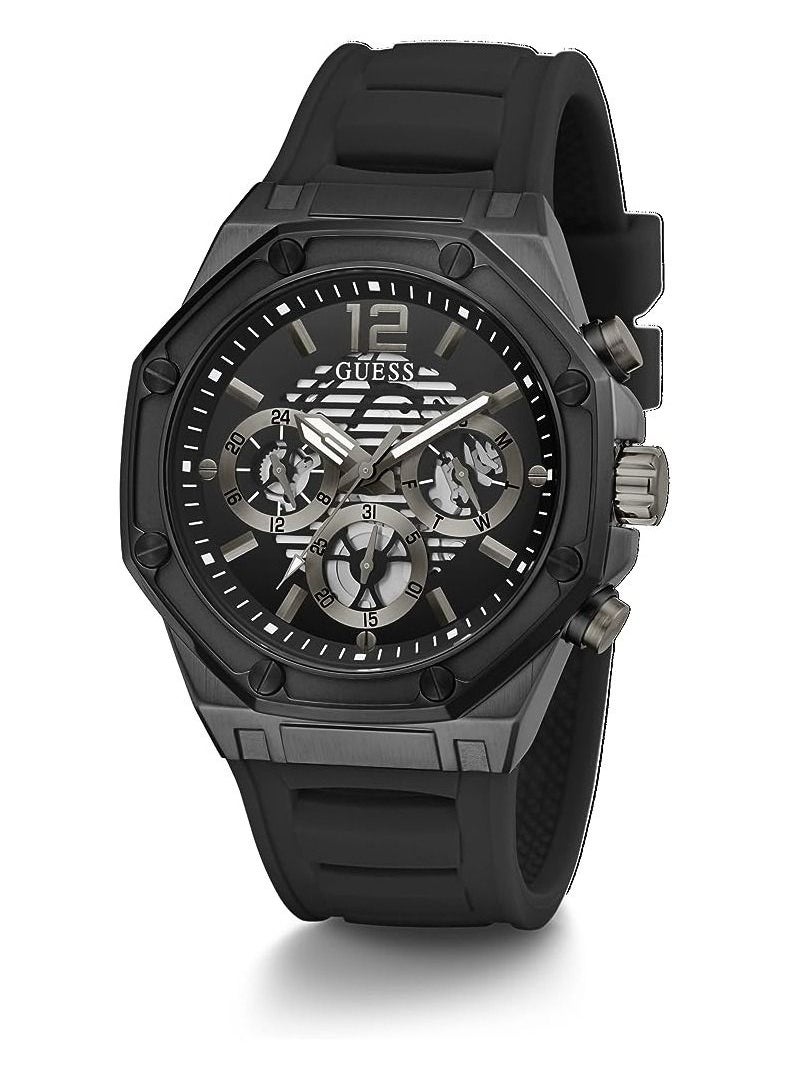 GUESS Mens Analog Silicone Wrist Watch - GW0263G4 44 mm  - Image 3