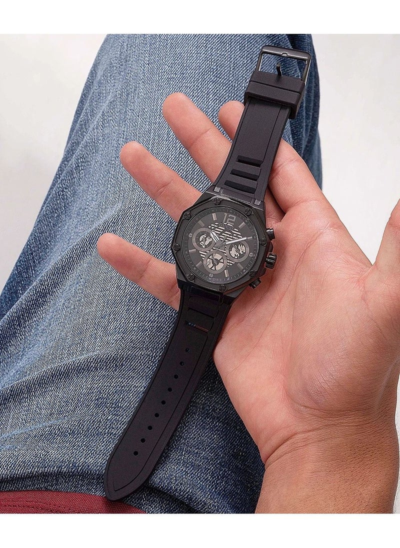 GUESS Mens Analog Silicone Wrist Watch - GW0263G4 44 mm  - Image 5