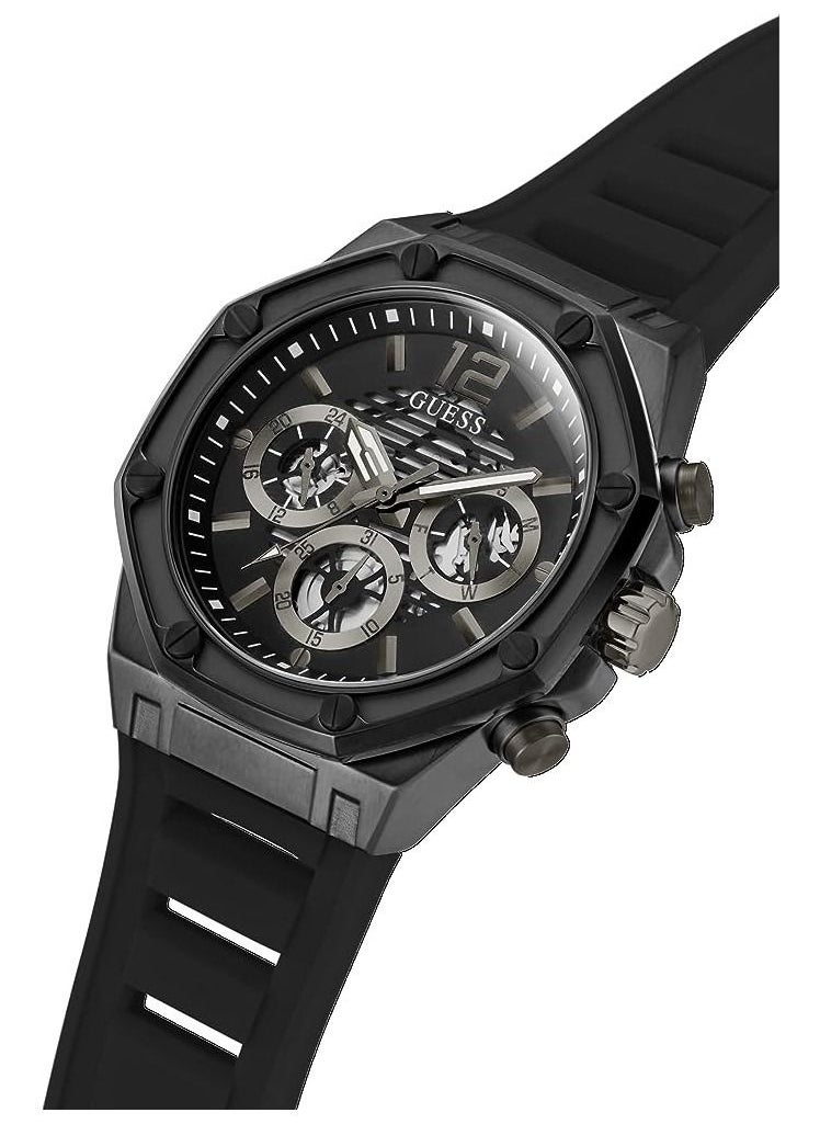GUESS Mens Analog Silicone Wrist Watch - GW0263G4 44 mm  - Image 4