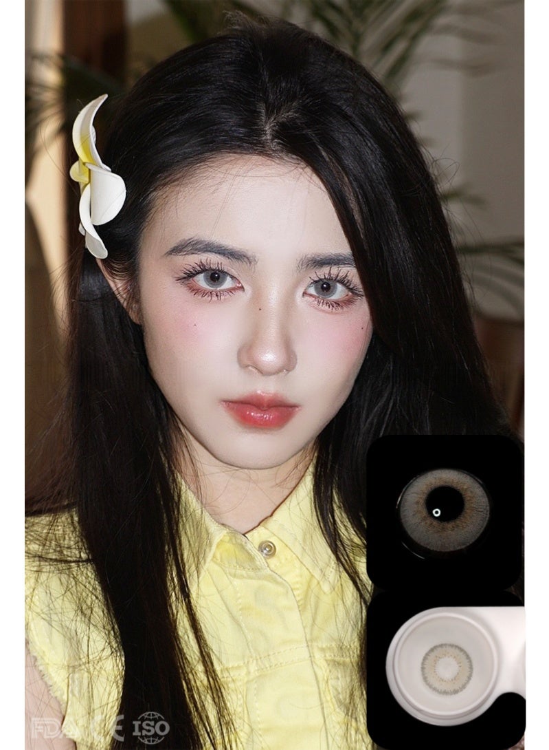 ARUWA Smokey Lenses Yearly Colored Contact Lenses, Unisex Cosmetic Contact Lenses, Natural Fashion Lenses, 40% Water Soft Contacts,Lens Diameter 14.2mm - Image 2