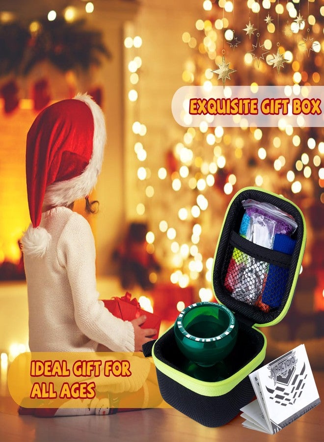 MAGICYOYO Crystal YoYo K3 Aurora-p, Responsive Yoyo for Kids, Pro Finger Spin Trick Yo yo for Advanced, with Unresponsive Yoyo Bearing with 12 Yoyo Strings + Square Yo-yo Ball Bag (Dark Green) - Image 5