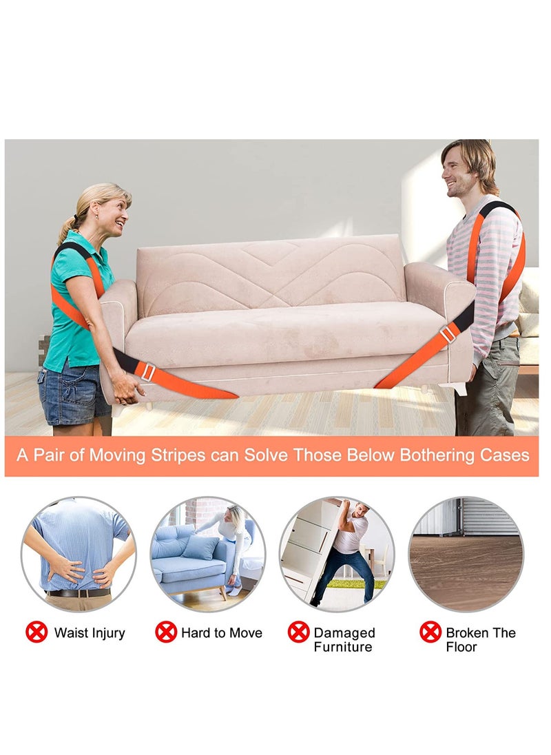 Excefore - Moving Straps, 2-Person Lifting and Moving Straps, 2-Person Lifting and Moving System Adjustable Shoulder Lifting for Move,Lift,Carry, Furniture, Appliances, Mattresses or Any Item up to 800 lbs - Image 1