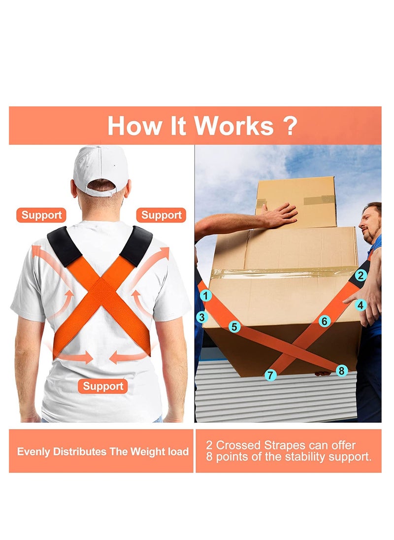 Excefore - Moving Straps, 2-Person Lifting and Moving Straps, 2-Person Lifting and Moving System Adjustable Shoulder Lifting for Move,Lift,Carry, Furniture, Appliances, Mattresses or Any Item up to 800 lbs - Image 1