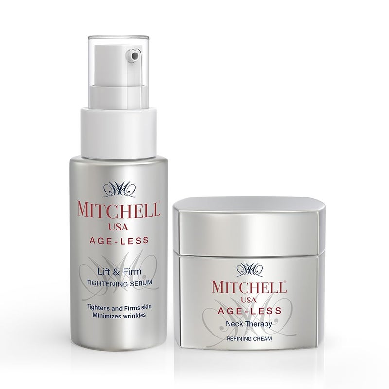 Mitchell USA AgeLess Neck Therapy cream and Lift Firm serum Combo pack 50gm 30ml - Image 1