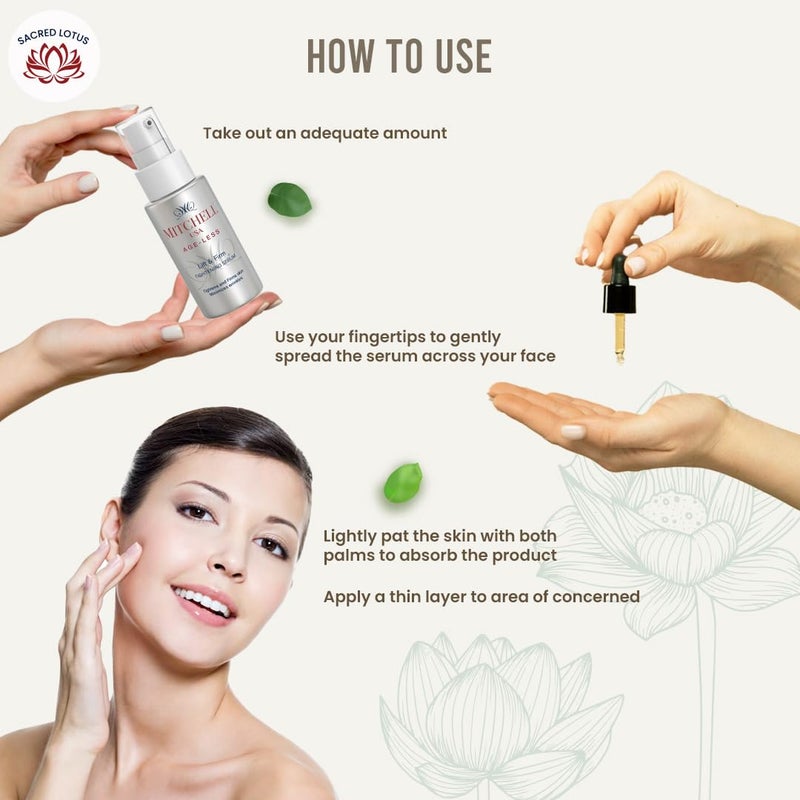 Mitchell USA AgeLess Neck Therapy cream and Lift Firm serum Combo pack 50gm 30ml - Image 5