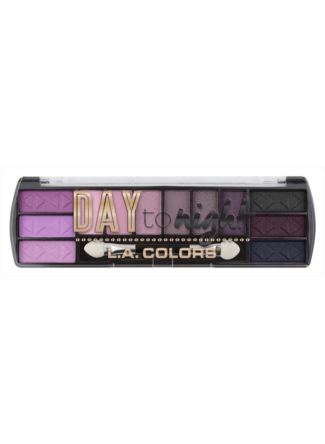 L.A. Colors Day To Night 12 Color Eyeshadow Palette, Daybreak, 0.28 Oz, Powder - Image 2
