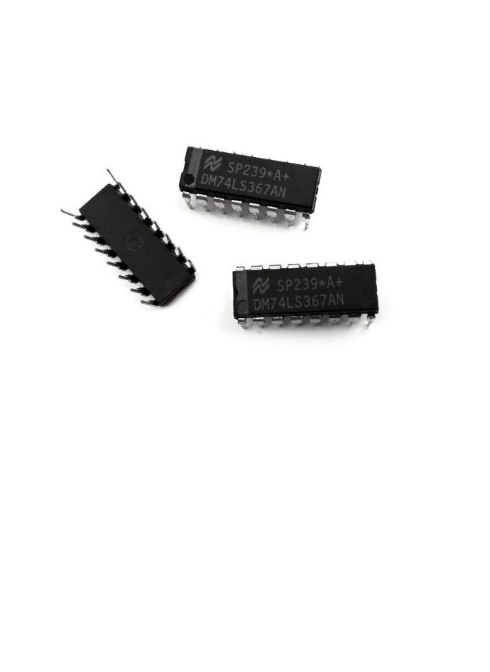 Generic 74LS367 Hex Buffer IC Chip, 16-Pin DIP Package, 