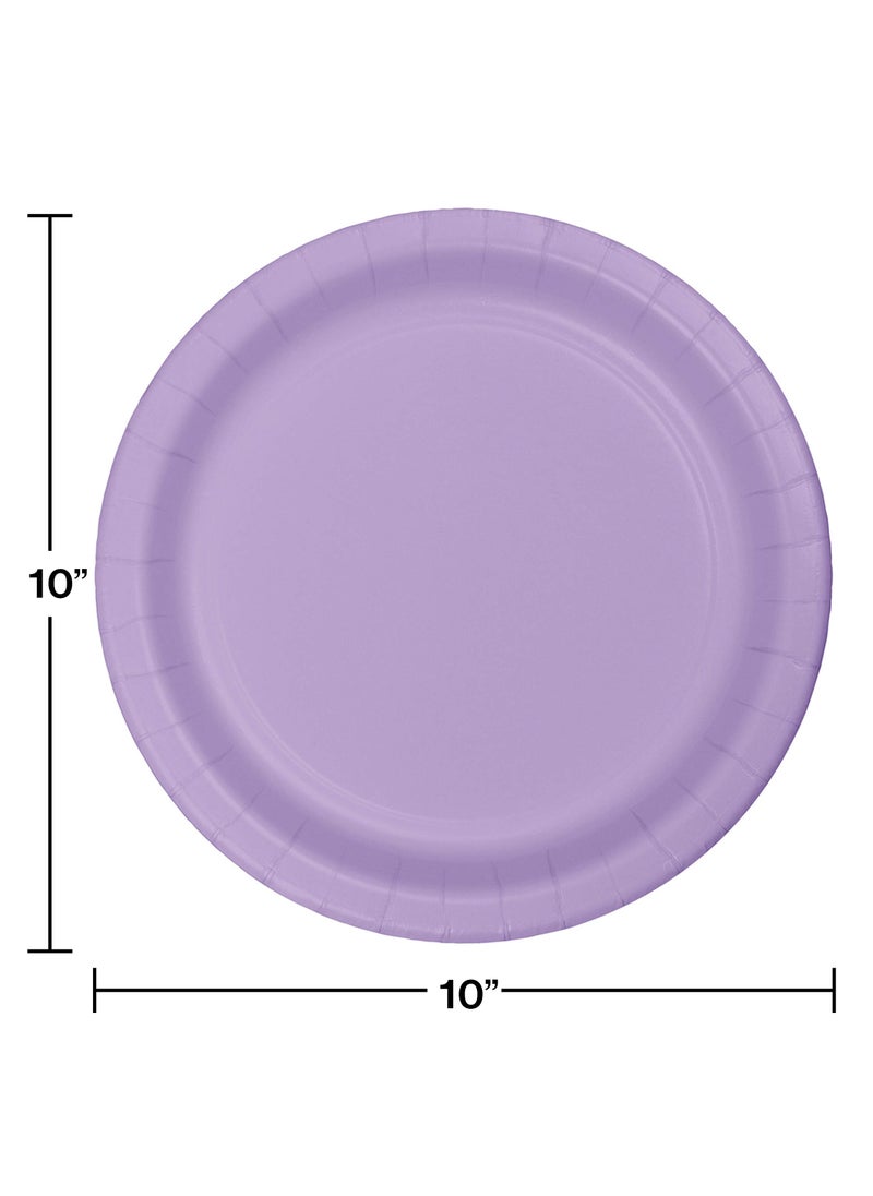 CREATIVE CONVERTING Creative Converting Touch of Color 24 Count Paper Banquet Plates, Luscious Lavender  - Image 2