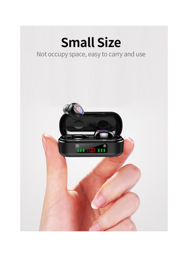 NIBEMINENT V7 Wireless BT 5.0 Earbuds With LED Display Screen Black - Image 5