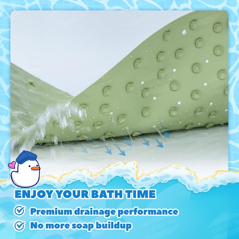 UNEEDE Kids Bathtub Mat Non Slip Shower Mat for Toddlers, Washable Anti Slip Tub Surface, Soft Rubber Mat for Bathtub Shower, Waterproof Bathtub Essentials for Children - Image 5